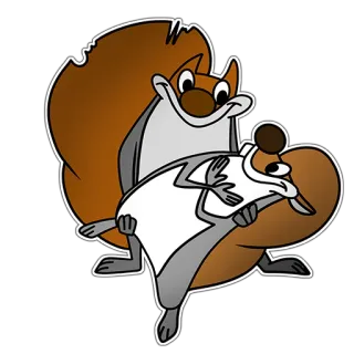 😍 7c763f13 Kartun, Tupai, Bajing terbang, Binatang telegram sticker