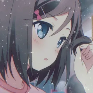 🤔 a14c0e3b สาวอนิเมะ, น่ารัก, เป็นประกาย, การ์ตูน, ภาพประกอบ, สติกเกอร์ telegram sticker