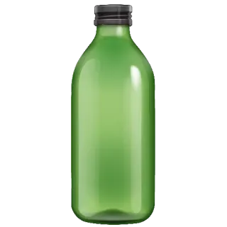 😥 357142e0 bottle, glass bottle, green bottle, container whatsapp sticker