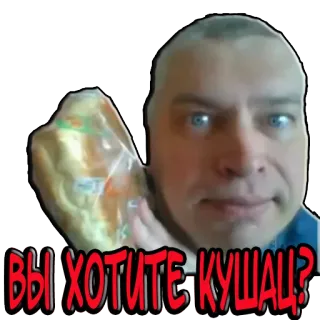 🍕 1f9044bc ВЫ ХОТИТЕ КУШАЦ? nourriture, homme, russe, question, manger telegram sticker