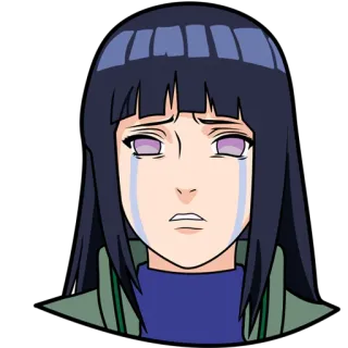 😭 9b88701b Hinata Hyuga Naruto 애니메이션, 울음, 슬픈, 캐릭터, 히나타, 나루토 telegram sticker