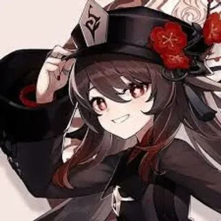 😏 255dd87e Hu Tao Genshin Impact anime, video game, character, genshin impact telegram sticker