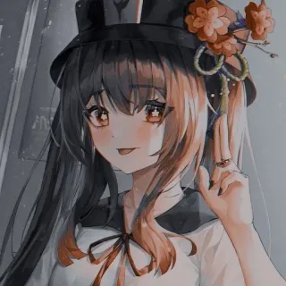 🤞 31402c36 anime girl, peace sign, cartoon, character telegram sticker