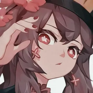 🙄 5cc03990 Hu Tao Genshin Impact anime, genshin impact, hu tao, character, game, cute telegram sticker