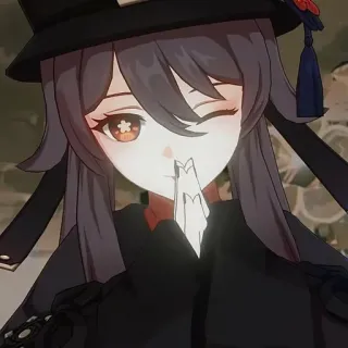 😉 821963f6 Hu Tao Genshin Impact Hu Tao, Genshin Impact, Anime, Video Game, Character, Wink telegram sticker