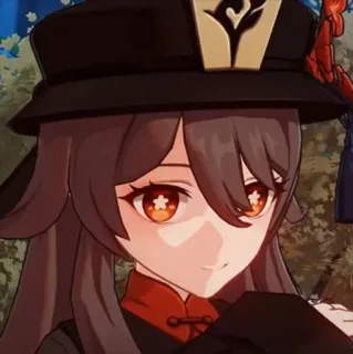 😧 bce54bcf Hu Tao Genshin Impact anime, video game, character, Hu Tao telegram sticker