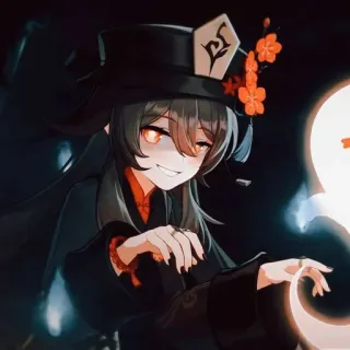 🙂 dc23d61d Hu Tao Genshin Impact anime, video game, genshin impact, hu tao, cute, ghost telegram sticker