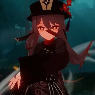 😠 f11728e5 Hu Tao Genshin Impact Hu Tao, Genshin Impact, anime, video game, character, female telegram sticker