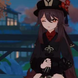 😝 fda1cd34 Hu Tao Genshin Impact anime, video game, Genshin Impact, Hu Tao telegram sticker