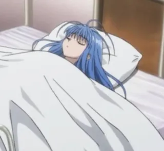 😴 312d20b5 애니메이션, 잠자는, 캐릭터, 침대, 담요 telegram sticker