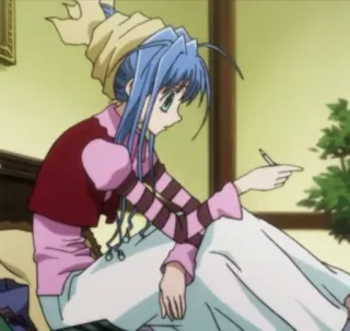 🖊 7545460d 애니메이션 소녀, 만화 캐릭터, 애니메이션 스타일, 실내, 편안한, 앉아있는 telegram sticker