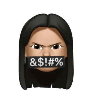🤬 1bcc7d62 &$\!\#\% disensor, emoji, dibisukan, kesal telegram sticker