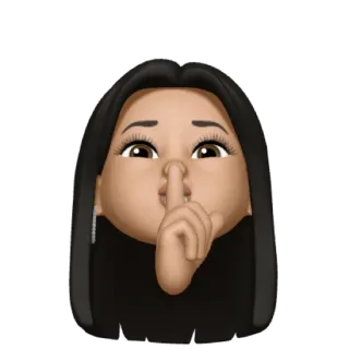 🤫 4c375a24 ssst, diam, tenang, jari di bibir, rahasia telegram sticker