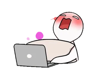 💻 3c5a79b4 frustración, ordenador, dibujos animados, enfadado, estresado, emoji telegram sticker