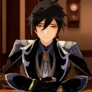 ☺️ 1d14b2b2 Zhongli Genshin Impact 动漫, 原神, 钟离, 游戏, 角色 telegram sticker