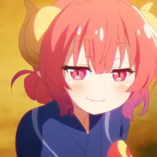 😏 7215e282 Ilulu Miss Kobayashi's Dragon Maid อนิเมะ, มังกร, โลลิ, น่ารัก, จิบิ, ตัวละคร telegram sticker