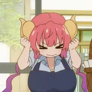 😣 928fdead Ilulu Miss Kobayashi's Dragon Maid อนิเมะ, มังกร, จิบิ, อิลูลู, แม่บ้านมังกรของคุณโคบายาชิ telegram sticker