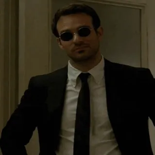 🕶 3b38815b Daredevil сорвиголова, Marvel, Netflix, мужчина в костюме, супергерой, телешоу, персонаж telegram sticker