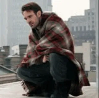 🕶 45f18402 Daredevil Сорвиголова, Marvel, Супергерой, Мужчина, Одеяло, Крыша telegram sticker