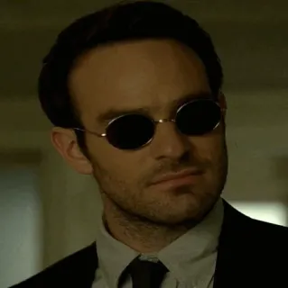 🕶 6035683f Daredevil Сорвиголова, Marvel, слепой, очки, мужчина telegram sticker