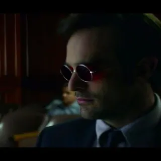 🕶 b66ff4c8 Daredevil супергерой, Marvel, Сорвиголова, Мэтт Мердок, слепой, красные очки telegram sticker