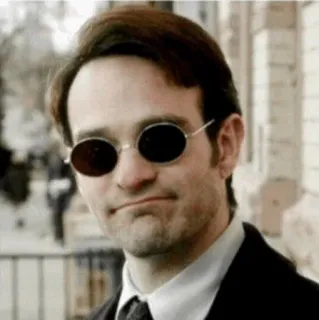 🕶 c21e53d6 Daredevil Сорвиголова, Marvel, Супергерой, Чарли Кокс, Слепой telegram sticker