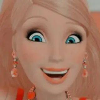 😄 9b96ae4f 卡通, 微笑, 女人, 金发, 快乐, 动画 whatsapp sticker