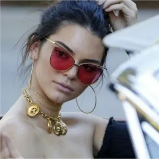 ✨ 2a5b4d5d Kendall Jenner modelo, óculos de sol, joias, celebridade, moda whatsapp sticker