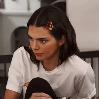 ✨ 46e0b79b mulher, grampo de cabelo, retrato, pessoa, modelo whatsapp sticker