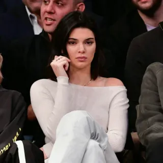 ✨ ecf7284c Kendall Jenner celebridade, modelo, mulher, retrato, sentada whatsapp sticker