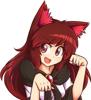 😃 106e5543 Anime, Catgirl, Kawaii, Fofo, Mangá, Personagem, Orelhas, Felino telegram sticker
