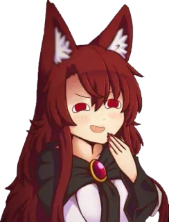😂 450093ae Anime, Raposa, Garota, Cabelo ruivo, Presunçosa telegram sticker