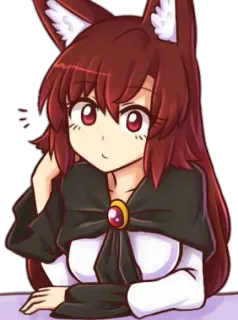 😗 e4b9723d Anime, Garota raposa, Kemonomimi, Desenho animado, Personagem, Fofo telegram sticker