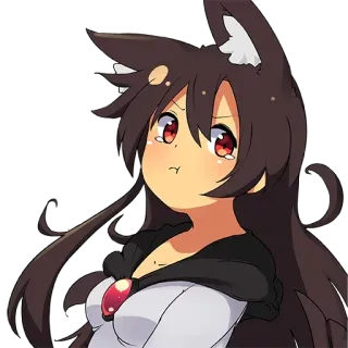 😠 fb835658 Anime, Desenho animado, Kawaii, Fofo, Catgirl, Chorando telegram sticker