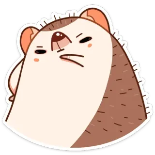🤔 d267ca2a 고슴도치, 귀여운, 동물, 만화 telegram sticker
