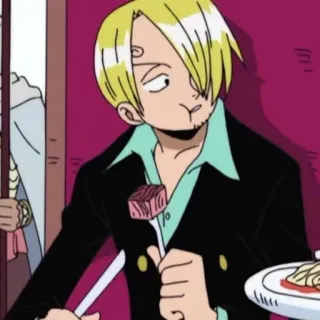 🏴‍☠️ 426503dd Sanji One Piece Аниме, Ван Пис, Санджи, Еда, Манга telegram sticker