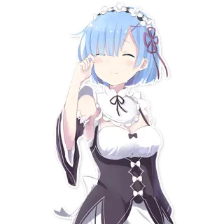 😢 1a12fbcb Rem Re:Zero Anime, Maid, Carino, Ragazza telegram sticker