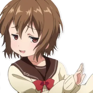 😏 3a25a5ed anime, ragazza, sprezzante, arrogante, carina telegram sticker