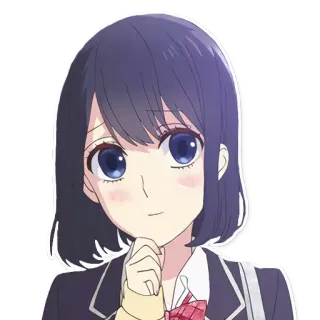 🤔 0ba4d3b3 Anime, Manga, Dziewczyna, Mundur szkolny, Kreskówka, Postać telegram sticker