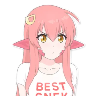 😒 25981ebe BEST SNEK Anime, Dziewczyna potwór, Słodkie, Dziewczyna wąż, Różowe włosy telegram sticker