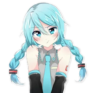 ☺️ 71138421 Hatsune Miku Anime, Dziewczyna, Kreskówka, Manga, Postać telegram sticker