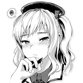 😊 892325e8 Dziewczyna anime, Manga, Postać, Portret, Ilustracja telegram sticker