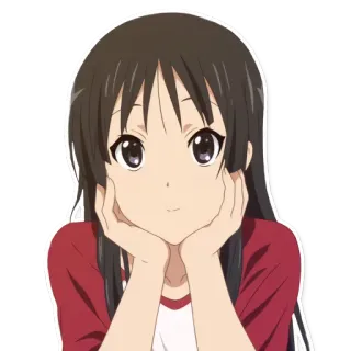 😐 b6b9a588 Anime, Kreskówka, Dziewczyna, Uroczy, Postać, Naklejka telegram sticker