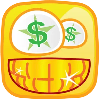 🤑 74522ac7 Biểu tượng cảm xúc, Tiền, Đô la, Tham lam, Giàu có, Tài chính telegram sticker