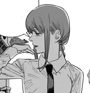 💞 17e04c4c Makima Chainsaw Man Аниме, Манга, Человек-бензопила, Макима, Персонаж, Крыса telegram sticker