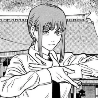 💞 3f72b6e9 Makima Chainsaw Man макима, человек бензопила, аниме, манга, персонаж, жест telegram sticker