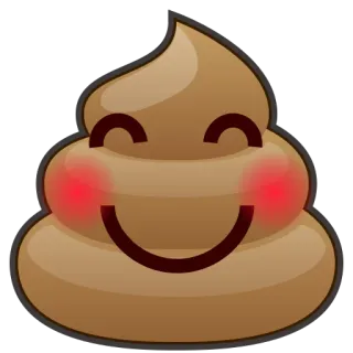 🙂 0187b6ba Emoji, Caca, Mignon, Drôle, Dessin animé, Kawaii whatsapp sticker