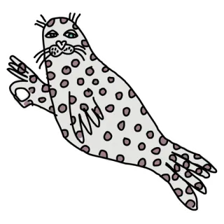 👌 6a44ebaa phoque, animal, geste ok, mème, jeu du cercle, offensant, blague telegram sticker