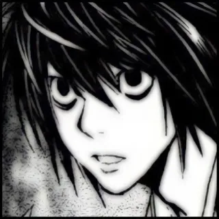 🦋 05fbe444 L Lawliet Death Note 动漫, 死亡笔记, L Lawliet, 侦探, 漫画, 智慧, 角色 telegram sticker