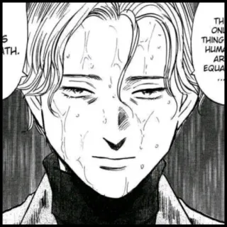 🦋 a8b16601 IS DEATH.
THE ONLY
THING ALL
HUMANS
ARE
EQUAL. 动漫, 漫画, 汗水, 肖像, 平等, 死亡 telegram sticker